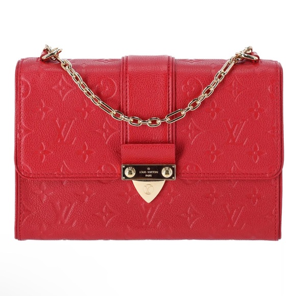 Louis Vuitton Saint Sulpice PM Monogram Empreinte Red Shoulder Bag Crossbody - Picture 3 of 15